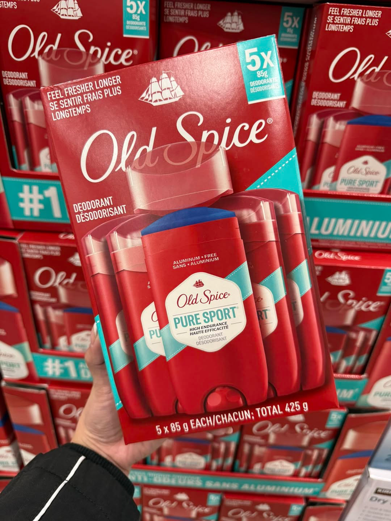 Old Spice Pure Sport Deodorant (5X85g)