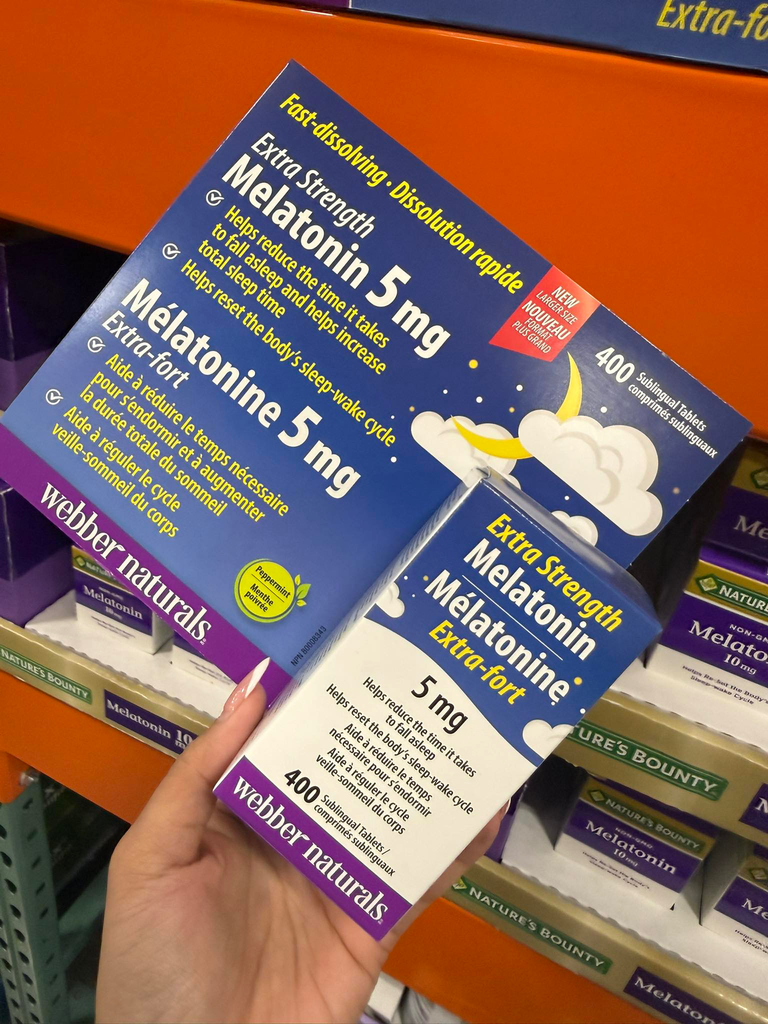 Webber Naturals Melatonin, 400 tablets (ETA: August 2026)