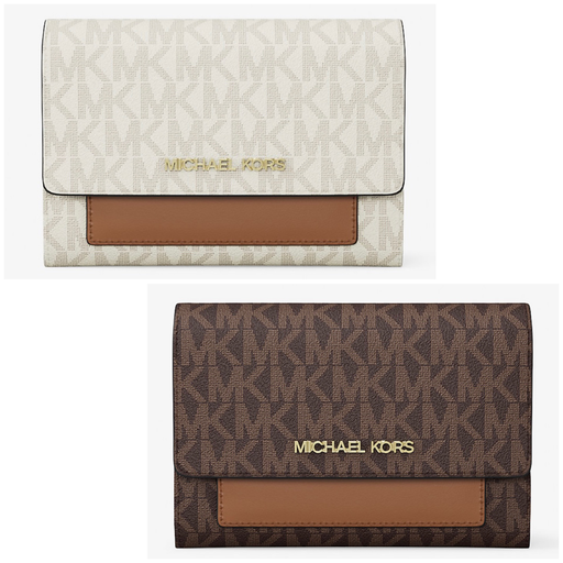 MK Jet Set Medium Signature Logo 2-in-1 Wallet