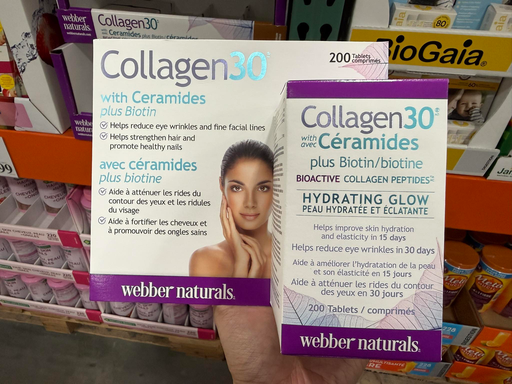 webber naturals Collagen30 with Ceramides plus Biotin, 200 Tablets